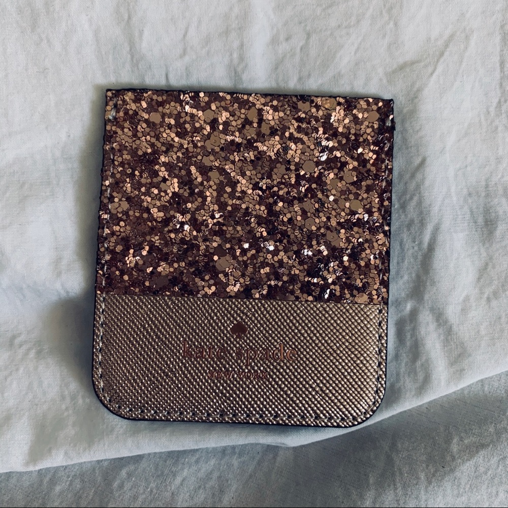 kate spade | glitter sticker pocket